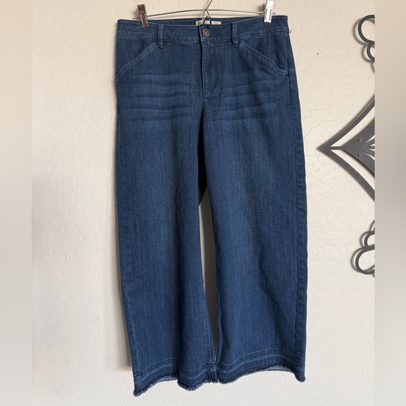 J. Jill Denim - J. JILL Dark Blue Women’s Authentic Fit Full-Leg Crop Jeans - 4P